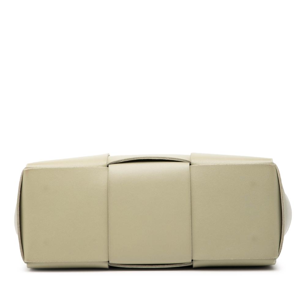 Bottega Veneta Green Light Green Nappa Leather Leather Small Nappa Maxi Intrecciato Arco Tote Italy