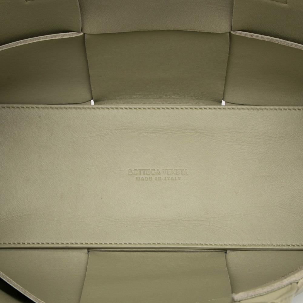 Bottega Veneta Green Light Green Nappa Leather Leather Small Nappa Maxi Intrecciato Arco Tote Italy
