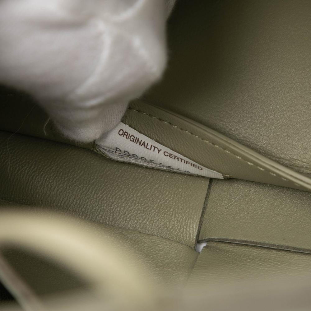 Bottega Veneta Green Light Green Nappa Leather Leather Small Nappa Maxi Intrecciato Arco Tote Italy
