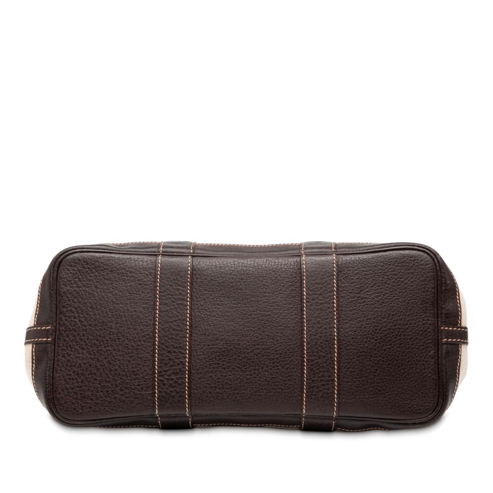 Hermès B Hermès Brown Beige Canvas Fabric Toile and Negonda Garden Party 30 France