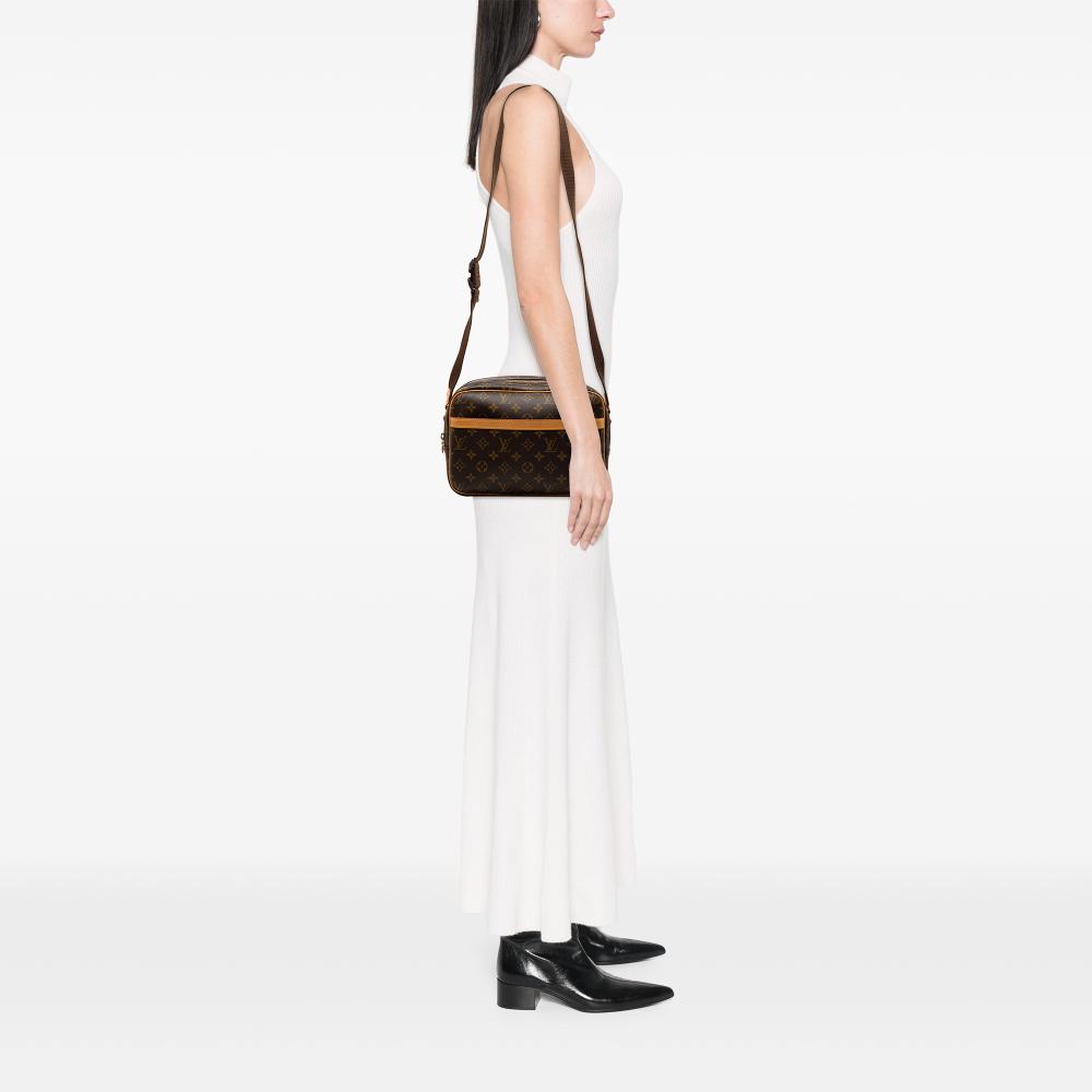 Louis Vuitton B Louis Vuitton Brown Monogram Canvas Fabric Monogram Reporter PM France