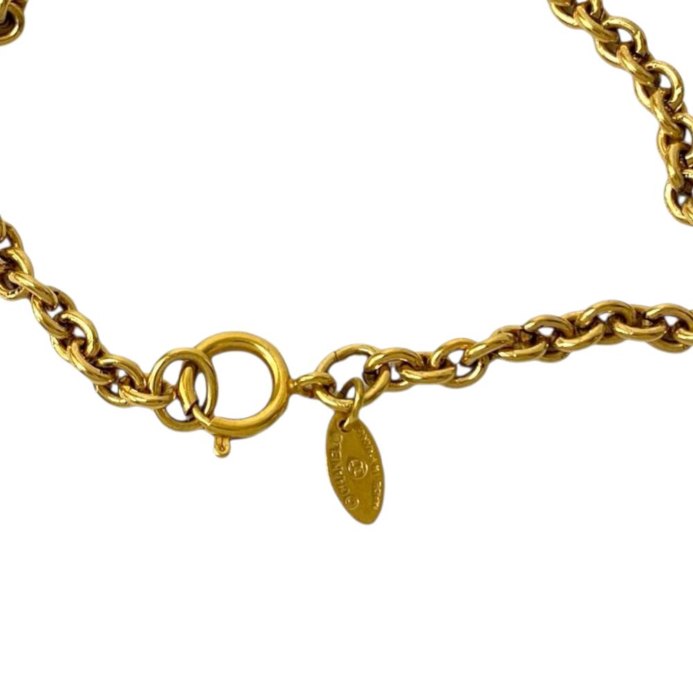 Chanel AB Chanel Gold Gold Plated Metal Letter Charms Pendant Necklace France