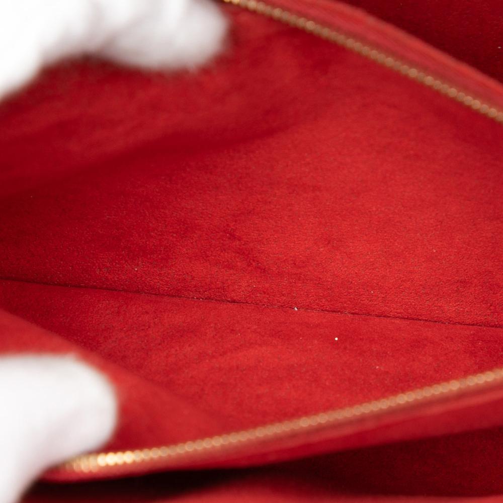 Louis Vuitton AB Louis Vuitton Brown with Red Monogram Canvas Fabric Monogram Victoire France