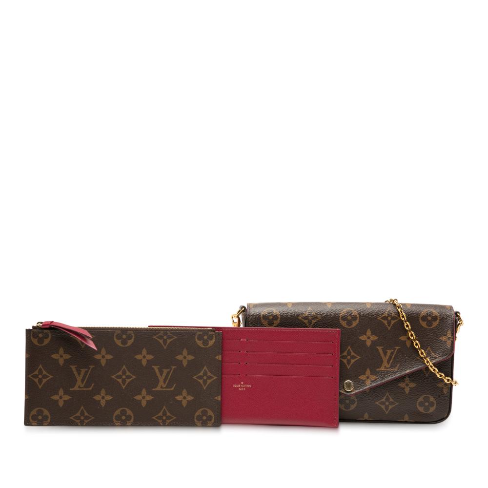 Louis Vuitton B Louis Vuitton Brown Monogram Canvas Fabric Monogram Pochette Felicie France