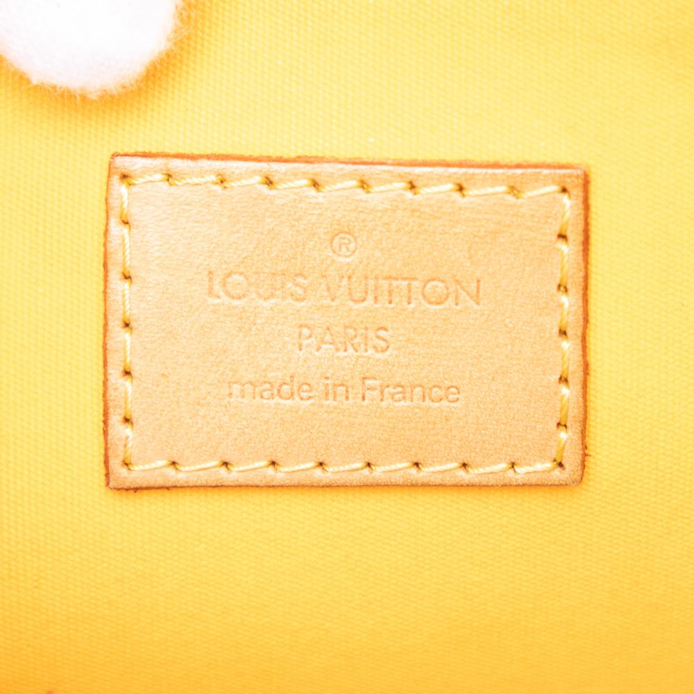 Louis Vuitton B Louis Vuitton Yellow Mustard Vernis Leather Leather Monogram Vernis Alma PM France