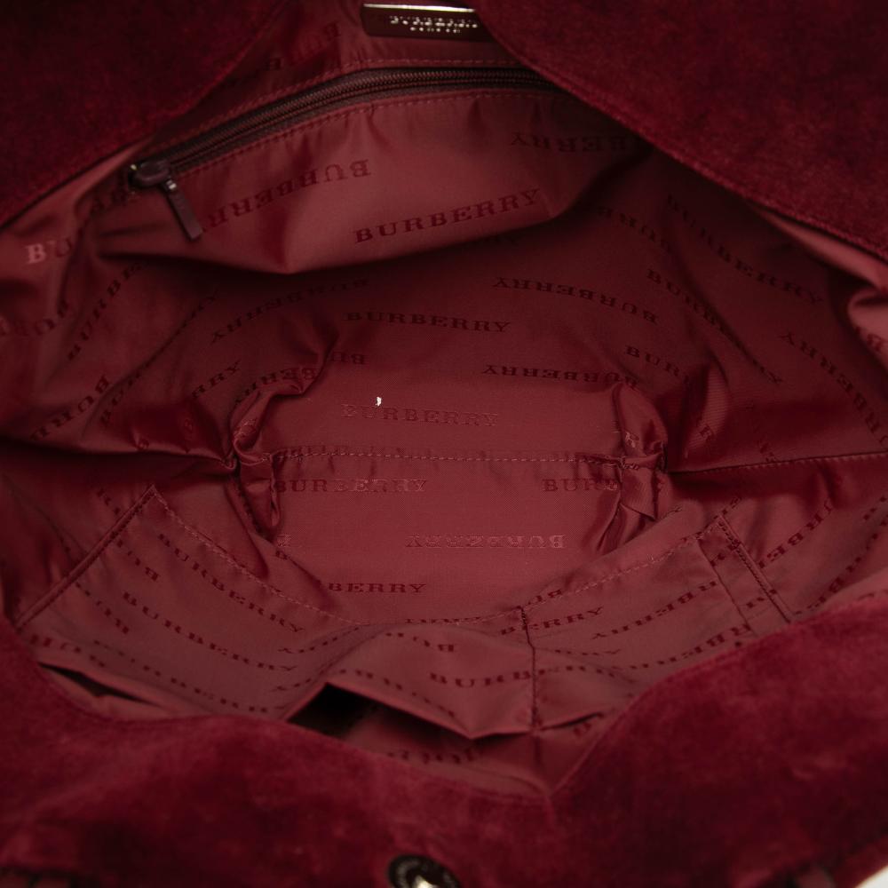 Burberry AB Burberry Brown Beige Canvas Fabric Velvet Trimmed House Check Tote United Kingdom