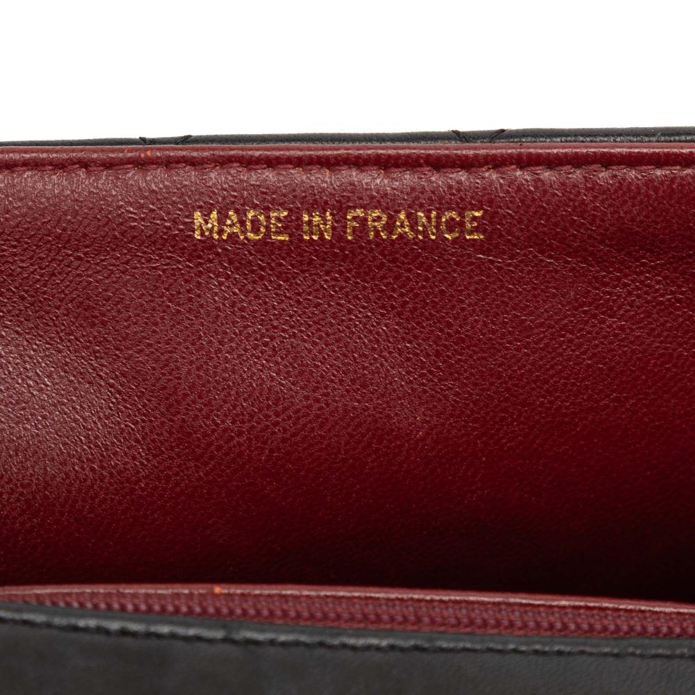 Chanel B Chanel Black Lambskin Leather Leather Mini Square Classic Lambskin Single Flap France