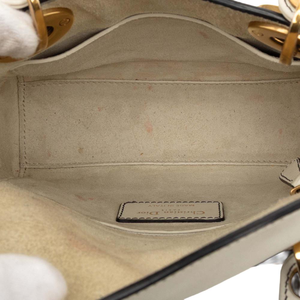 Christian Dior B Dior White Off White Calf Leather DiorAmour Niki De Saint Phalle Mini skin Lady Dior Italy