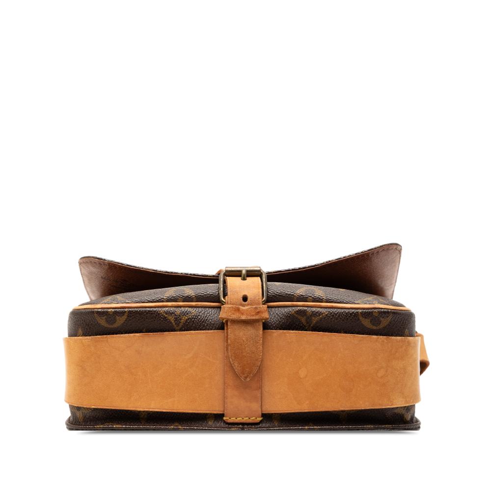 Louis Vuitton B Louis Vuitton Brown Monogram Canvas Fabric Monogram Cartouchiere MM France