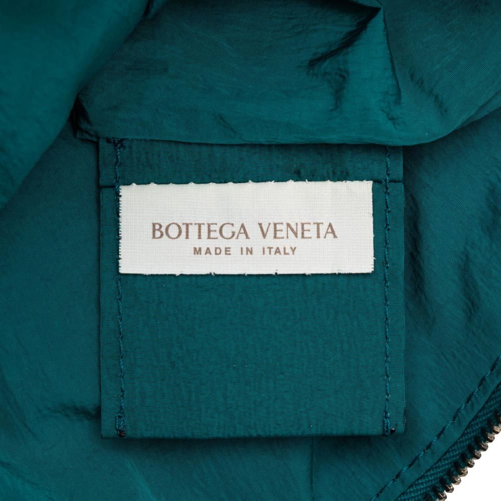 Bottega Veneta Blue Medium Lambskin Knit The Point Triangle Satchel Italy