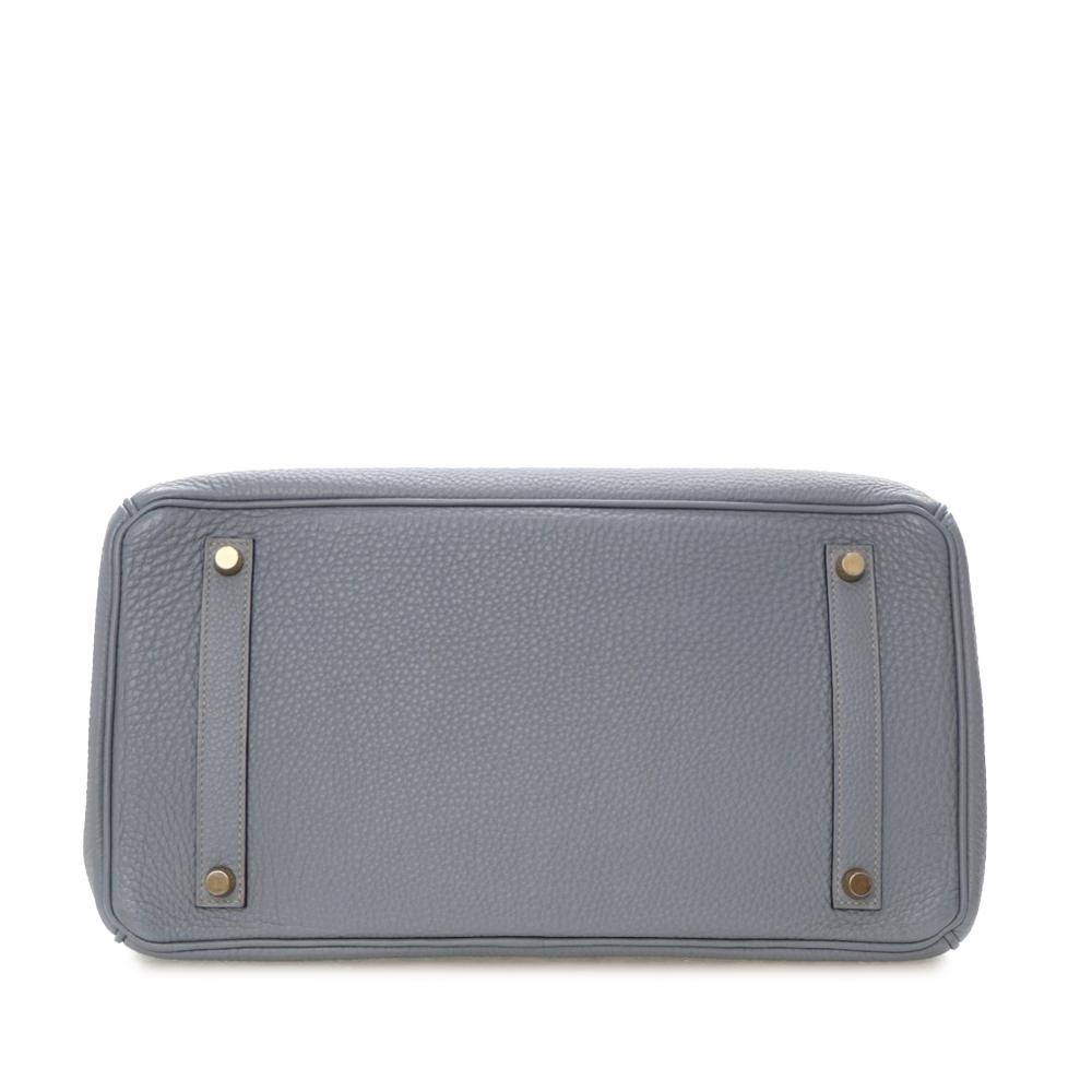 Hermès B Hermès Blue Light Blue Calf Leather Togo Birkin Retourne 35 France