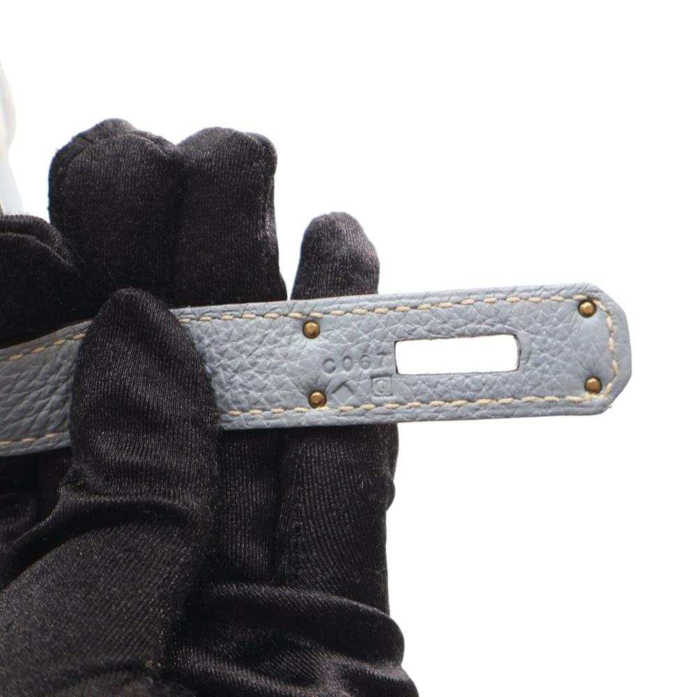 Hermès B Hermès Blue Light Blue Calf Leather Togo Birkin Retourne 35 France