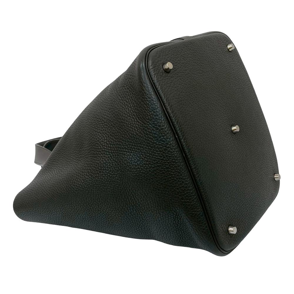 Hermès AB Hermès Gray Charcoal Calf Leather Clemence and Swift Picotin Lock 22 Touch France