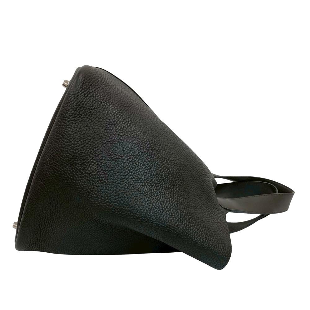 Hermès AB Hermès Gray Charcoal Calf Leather Clemence and Swift Picotin Lock 22 Touch France