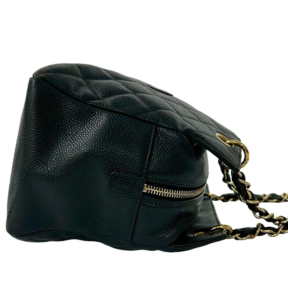 Chanel AB Chanel Black Caviar Leather Leather Petite Caviar Timeless Tote France