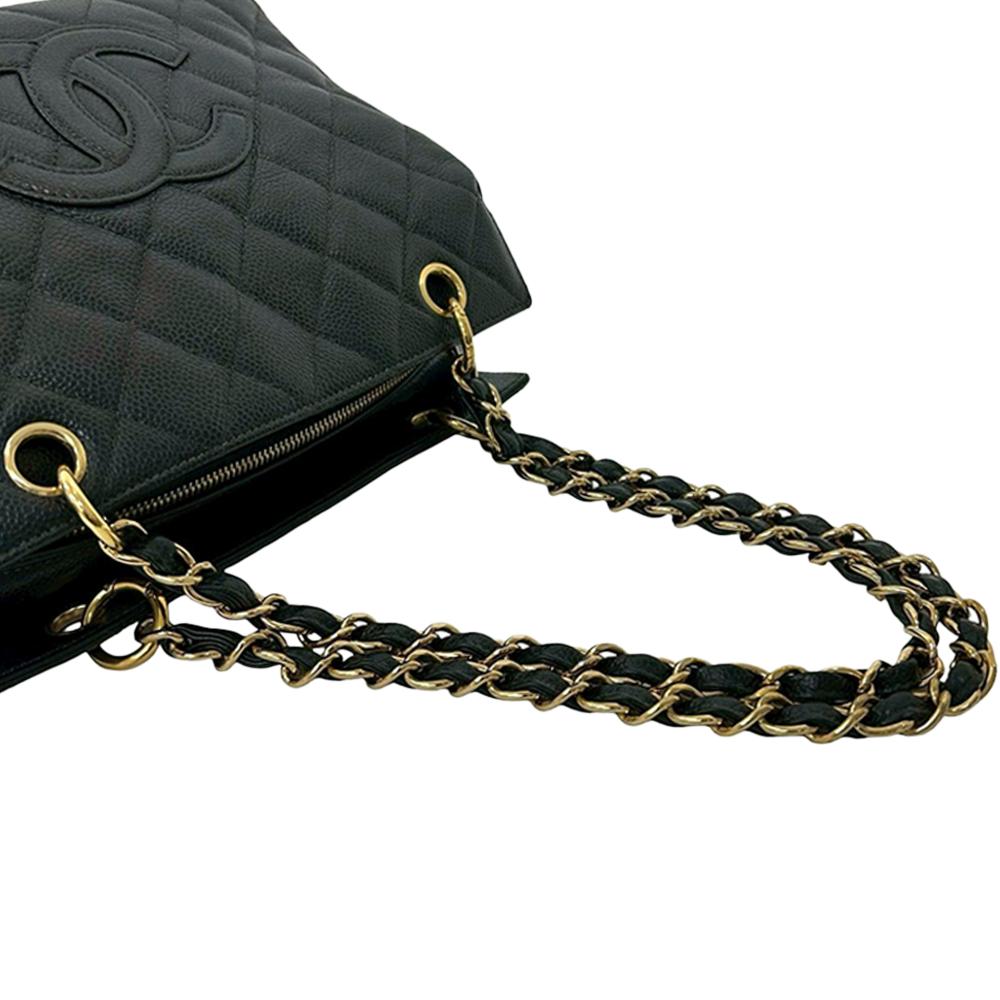 Chanel AB Chanel Black Caviar Leather Leather Petite Caviar Timeless Tote France