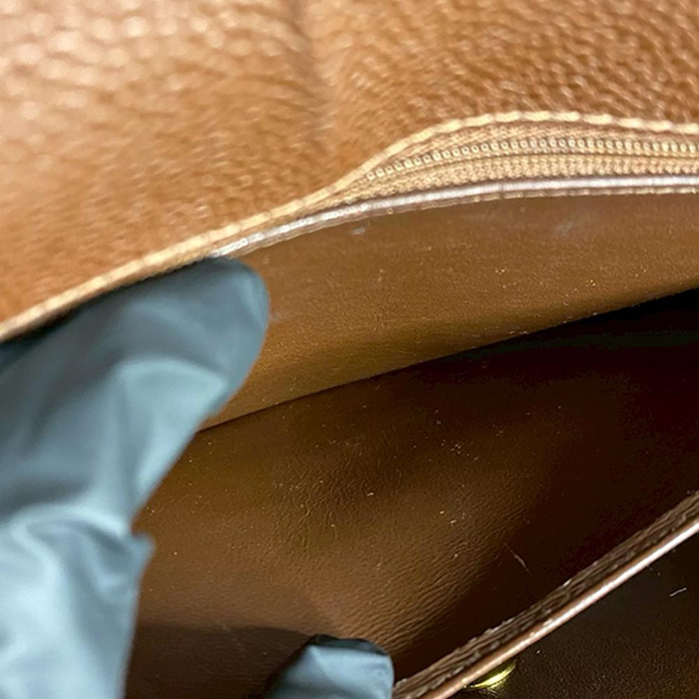 Chanel AB Chanel Brown Caviar Leather Leather CC Jumbo Stitched Caviar Single Flap France