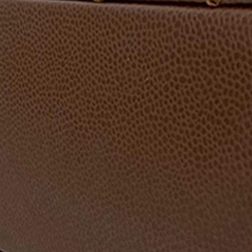 Chanel AB Chanel Brown Caviar Leather Leather CC Jumbo Stitched Caviar Single Flap France