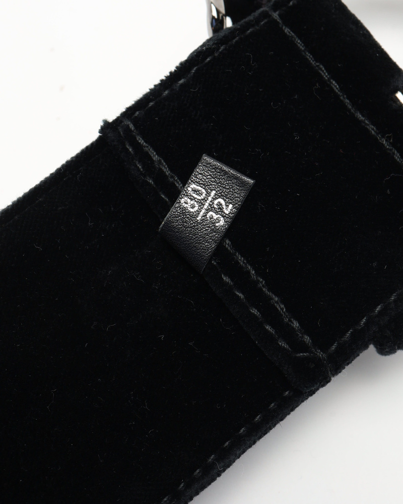 Chanel Velour Belt, Size 80