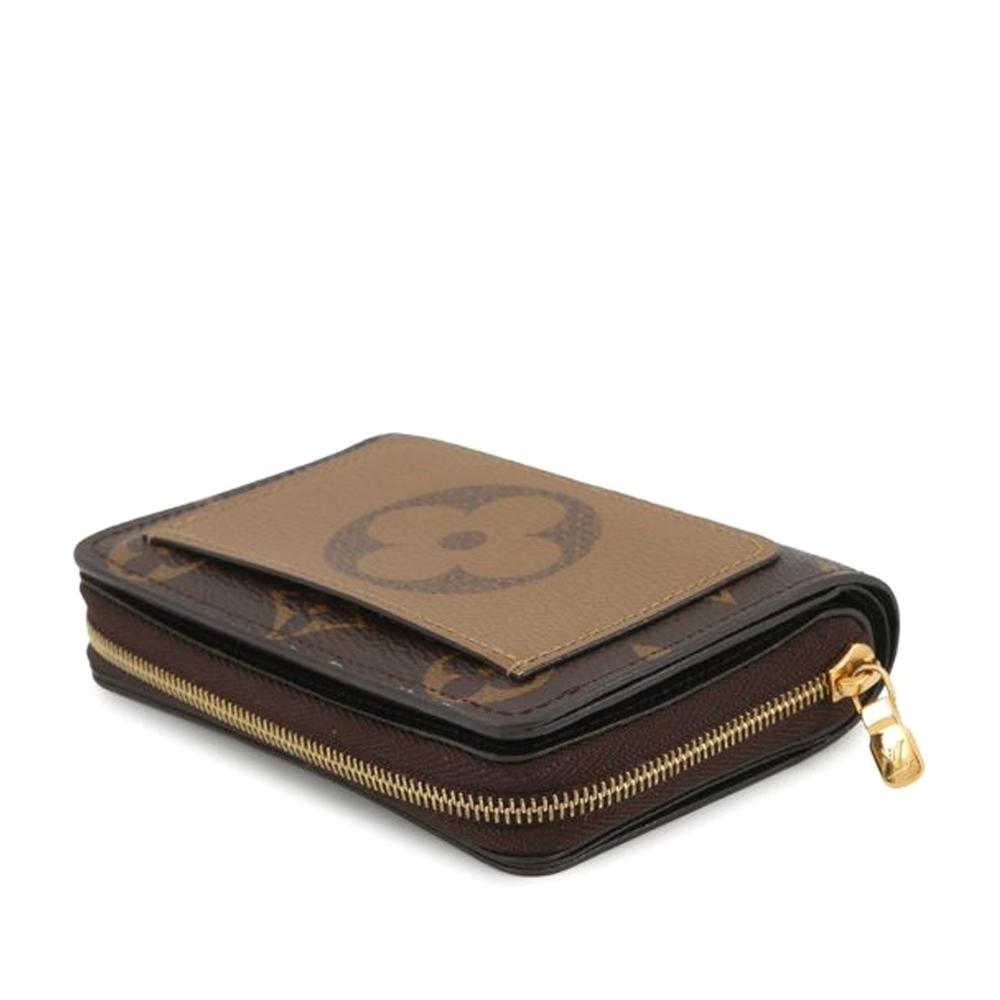 Louis Vuitton AB Louis Vuitton Brown Monogram Canvas Fabric Monogram Bifold Lou Wallet France