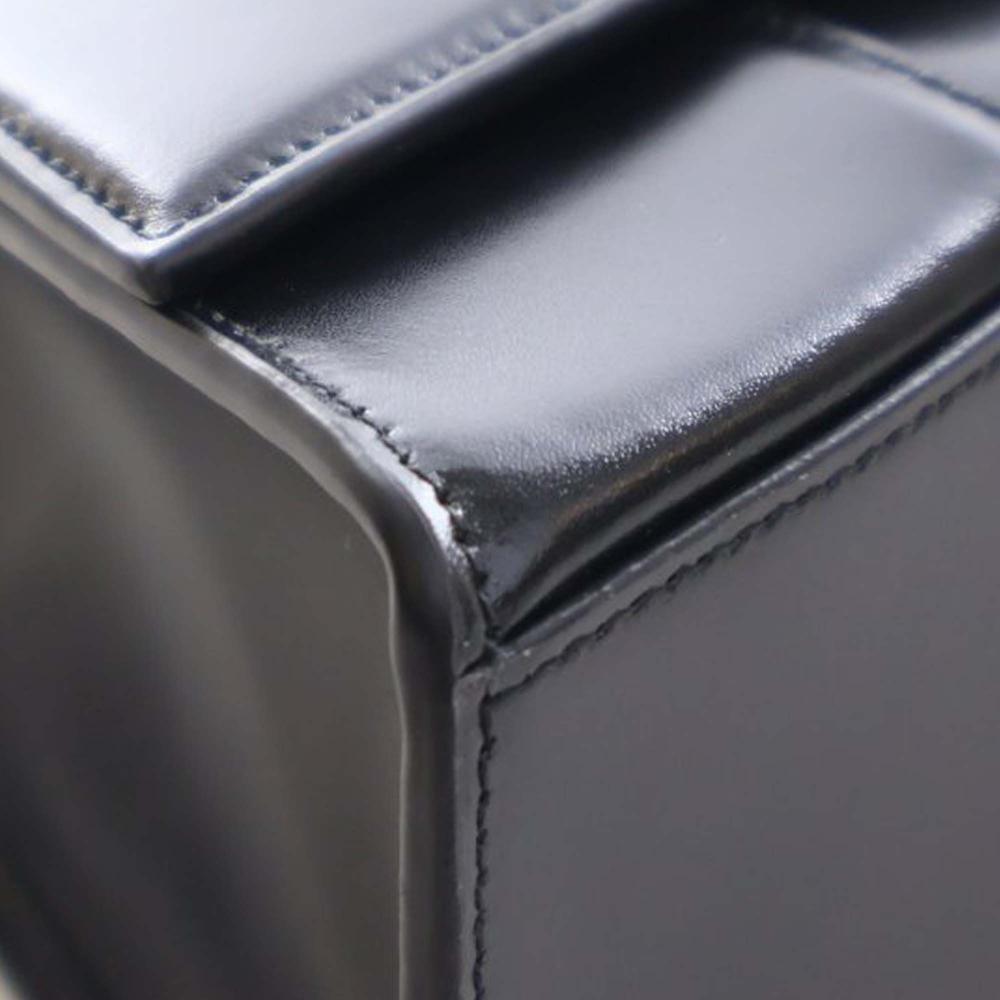 Balenciaga AB Balenciaga Black Calf Leather Medium Smooth skin Hourglass Top Handle Bag Italy