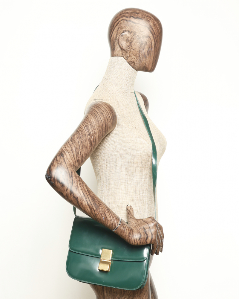 Celine Céline Classic Patent Box Flap Bag