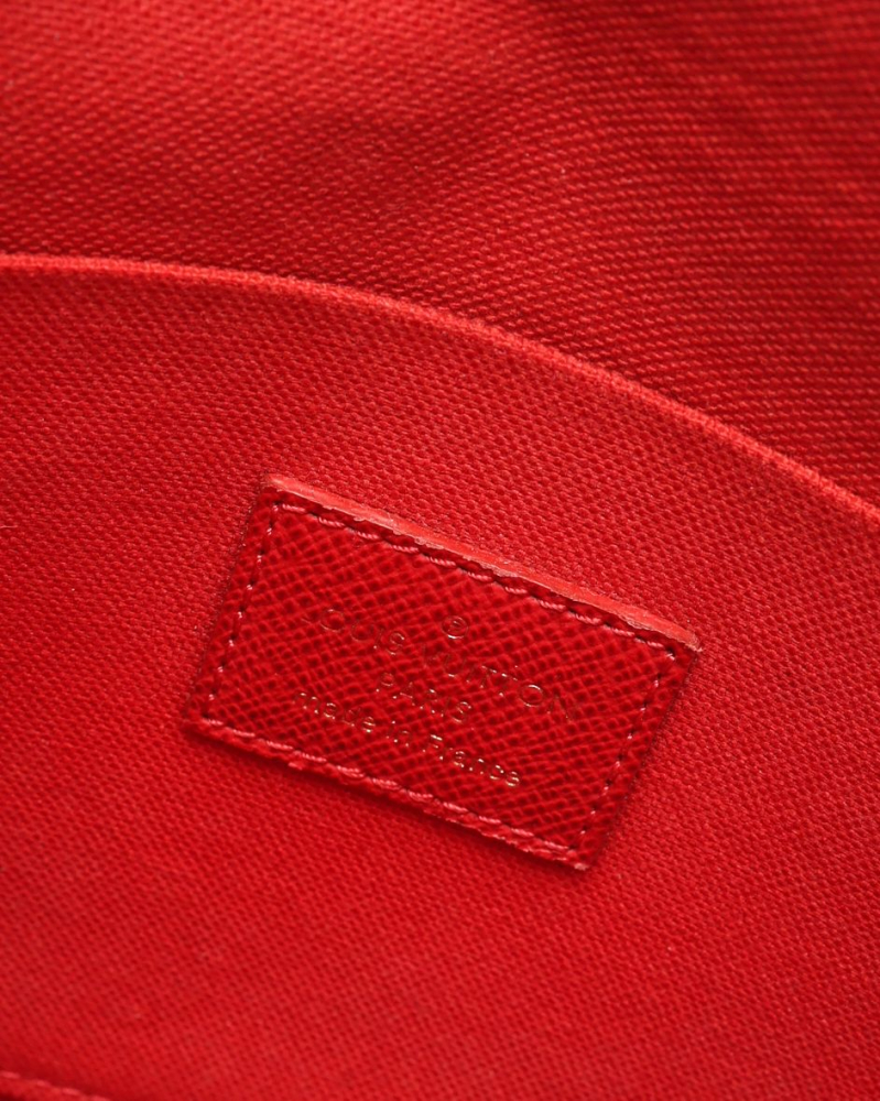 Louis Vuitton Damier Ebene Pochette Félicie Chain Wallet Bag