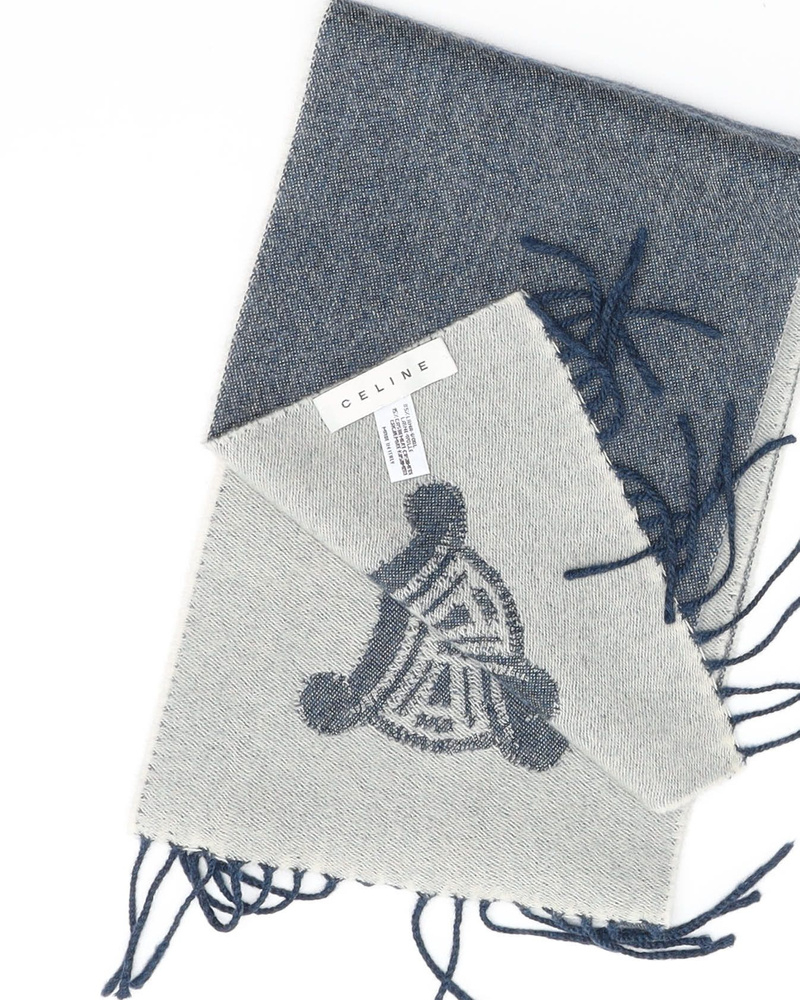 Celine Céline Macadam Cashmere and Wool Scarf