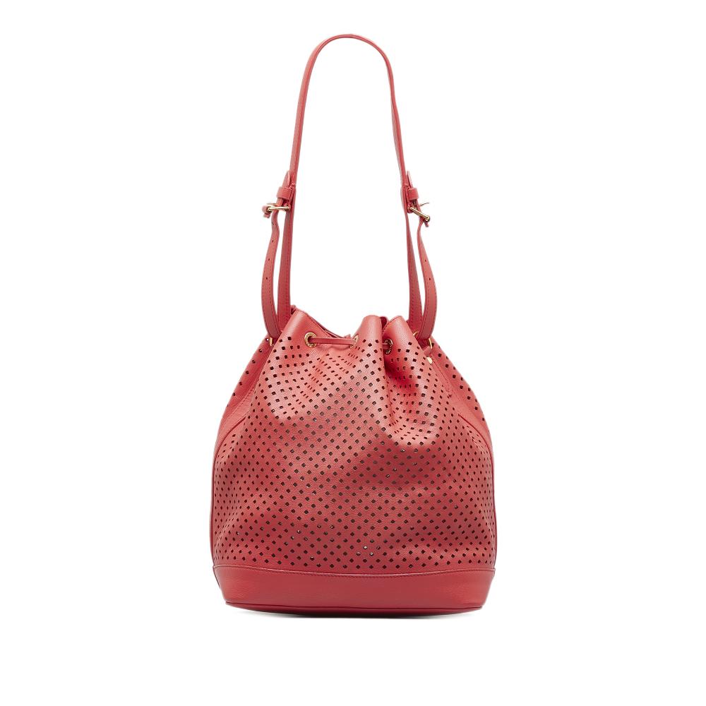 Louis Vuitton B Louis Vuitton Red Calf Leather x Sofia Coppola Flore Perforated Noe Italy