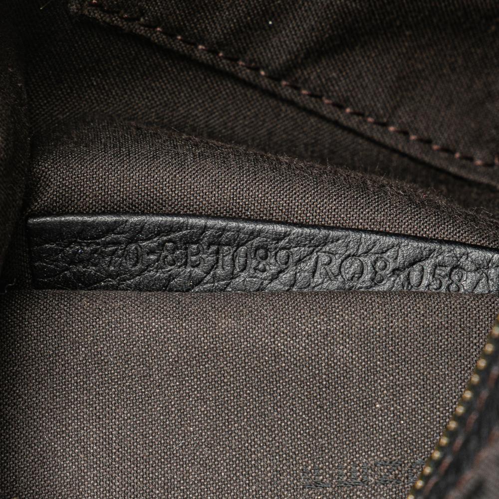 Fendi B Fendi Brown Dark Brown Canvas Fabric Small Zucchino F Charm Crossbody Italy