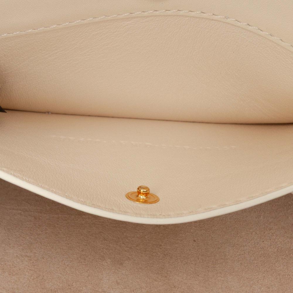 Fendi AB Fendi Brown Light Beige Calf Leather Woven skin Vitello King Ceylon Baguette Satchel Italy