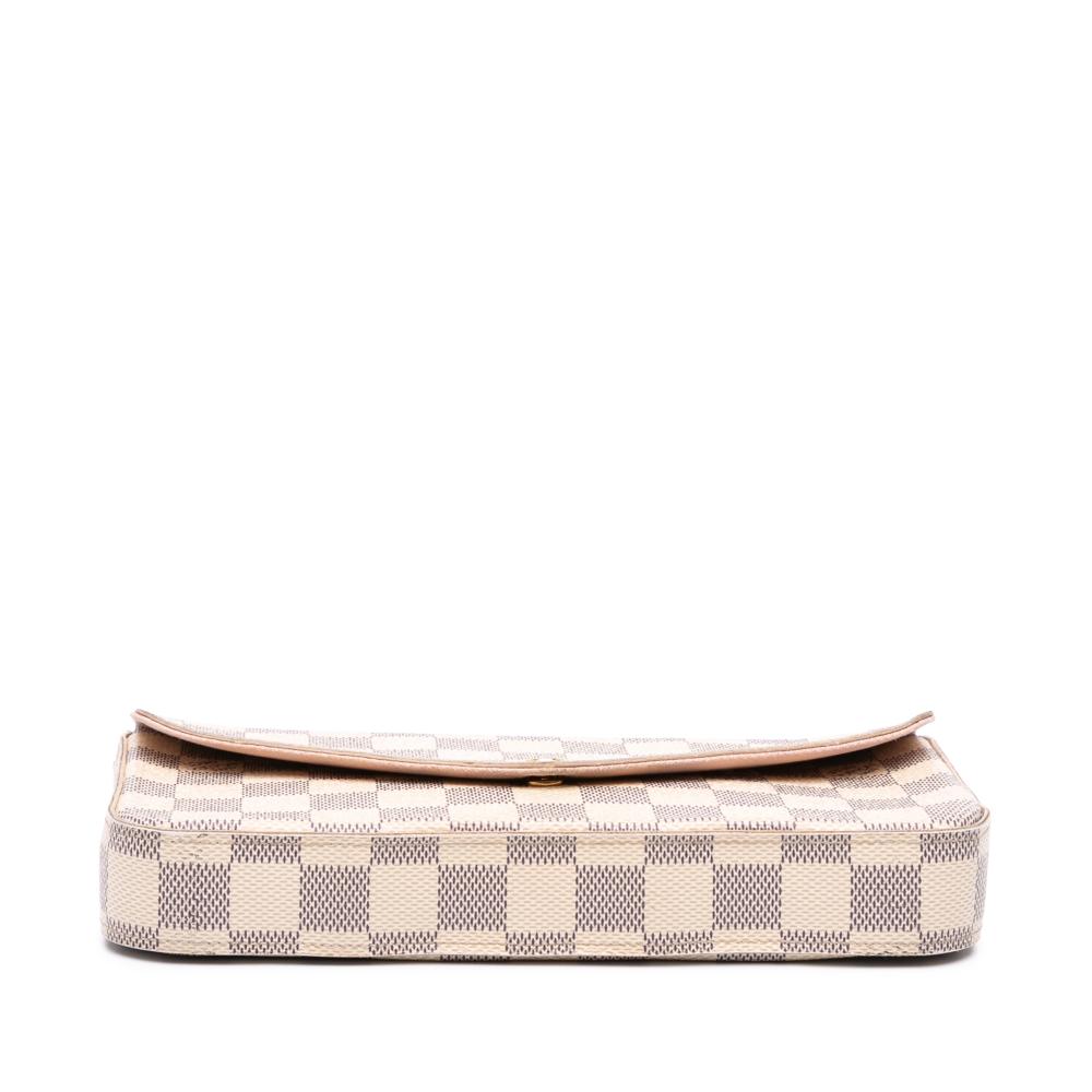 Louis Vuitton B Louis Vuitton White Damier Canvas Canvas Damier Azur Pochette Felicie France