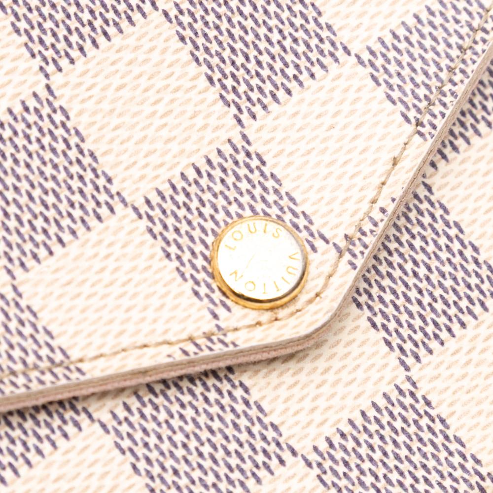 Louis Vuitton B Louis Vuitton White Damier Canvas Canvas Damier Azur Pochette Felicie France