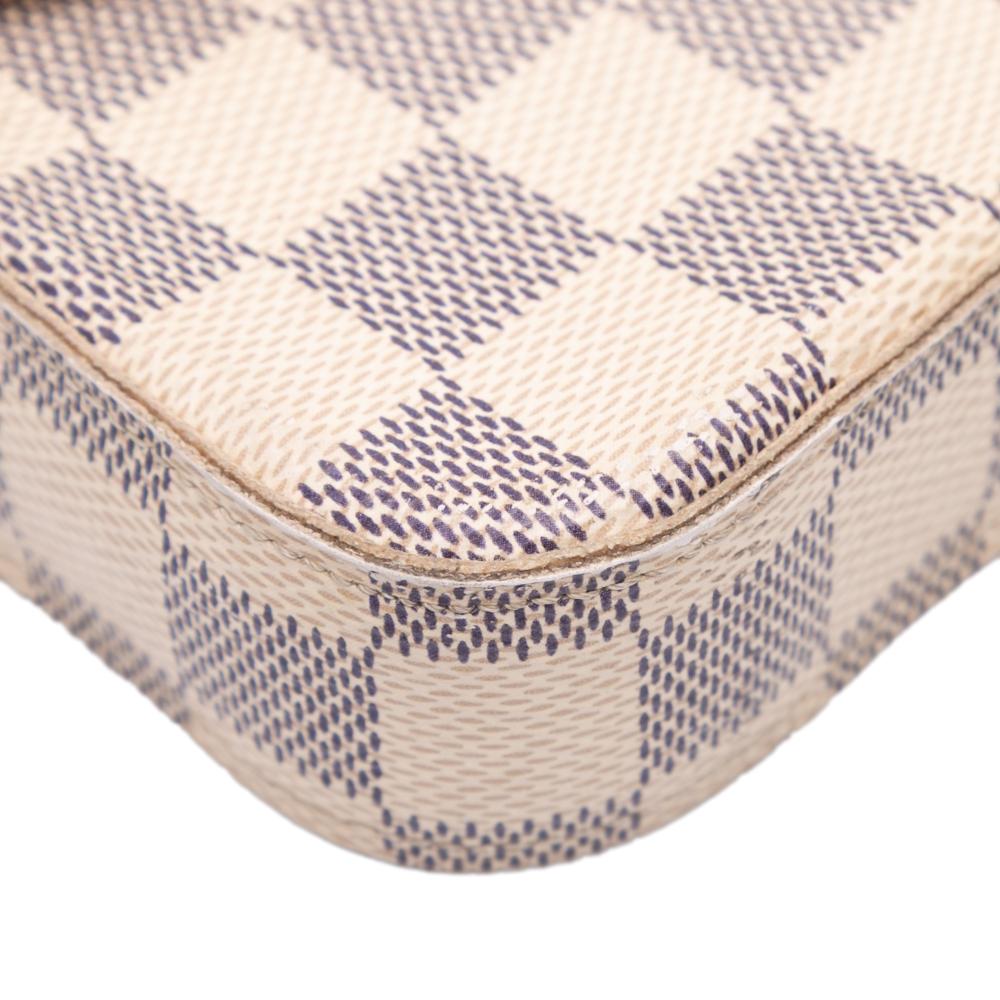 Louis Vuitton B Louis Vuitton White Damier Canvas Canvas Damier Azur Pochette Felicie France