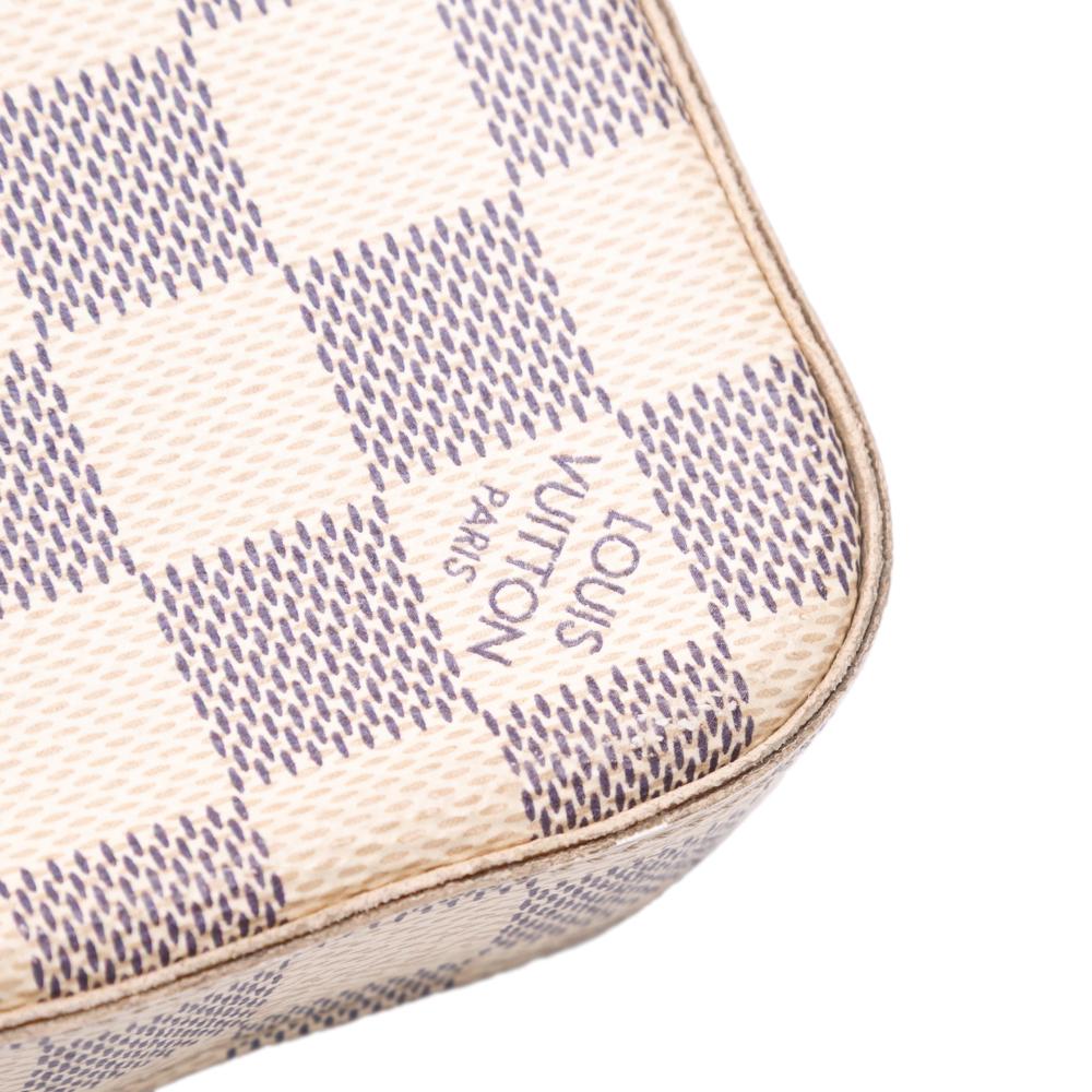 Louis Vuitton B Louis Vuitton White Damier Canvas Canvas Damier Azur Pochette Felicie France