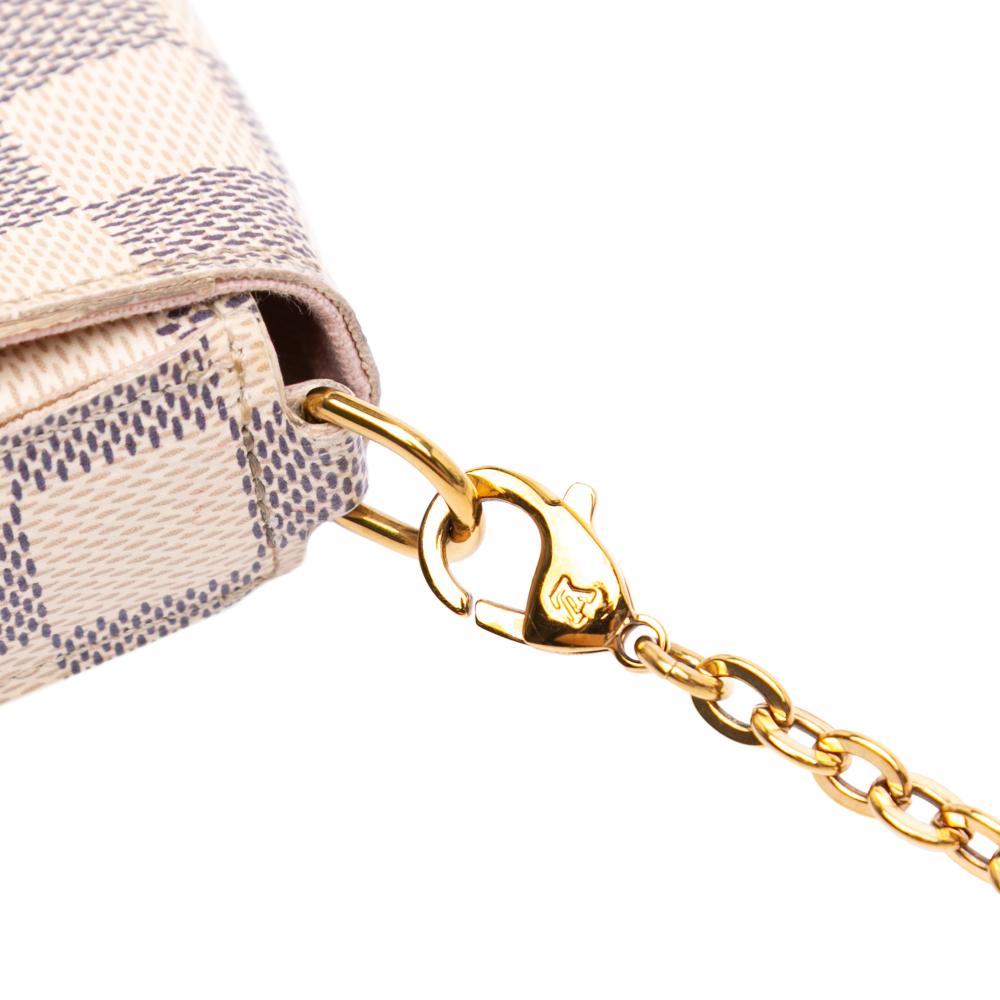 Louis Vuitton B Louis Vuitton White Damier Canvas Canvas Damier Azur Pochette Felicie France