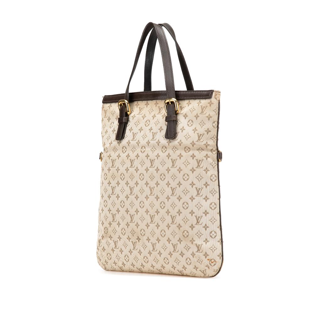 Louis Vuitton B Louis Vuitton Brown Beige Canvas Fabric Monogram Mini Lin Francoise France