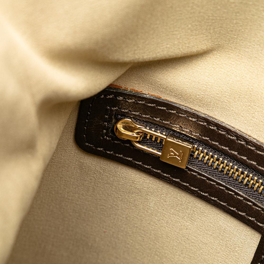 Louis Vuitton B Louis Vuitton Brown Beige Canvas Fabric Monogram Mini Lin Francoise France