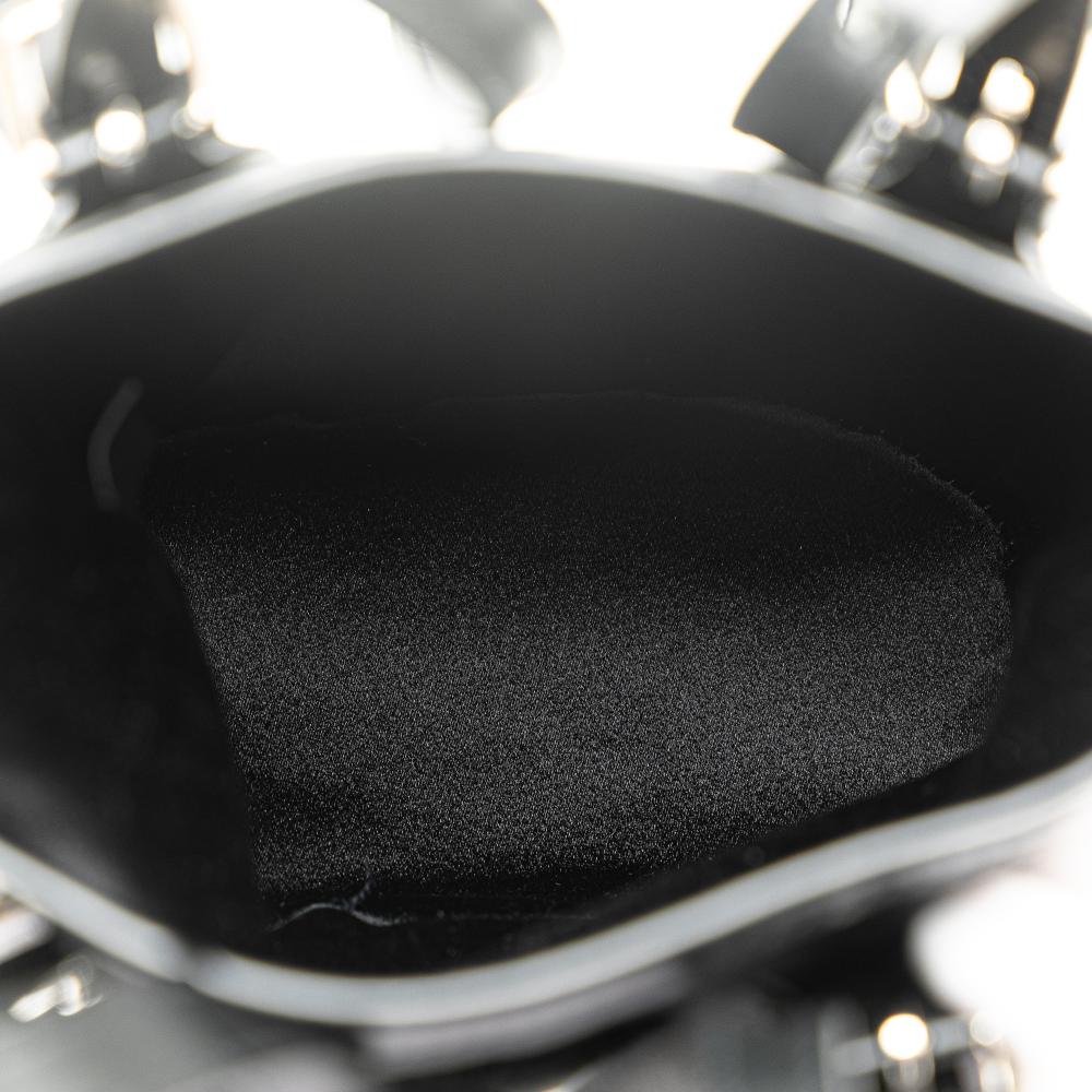 Louis Vuitton B Louis Vuitton Black Satin Fabric Monogram Mini Bucket France