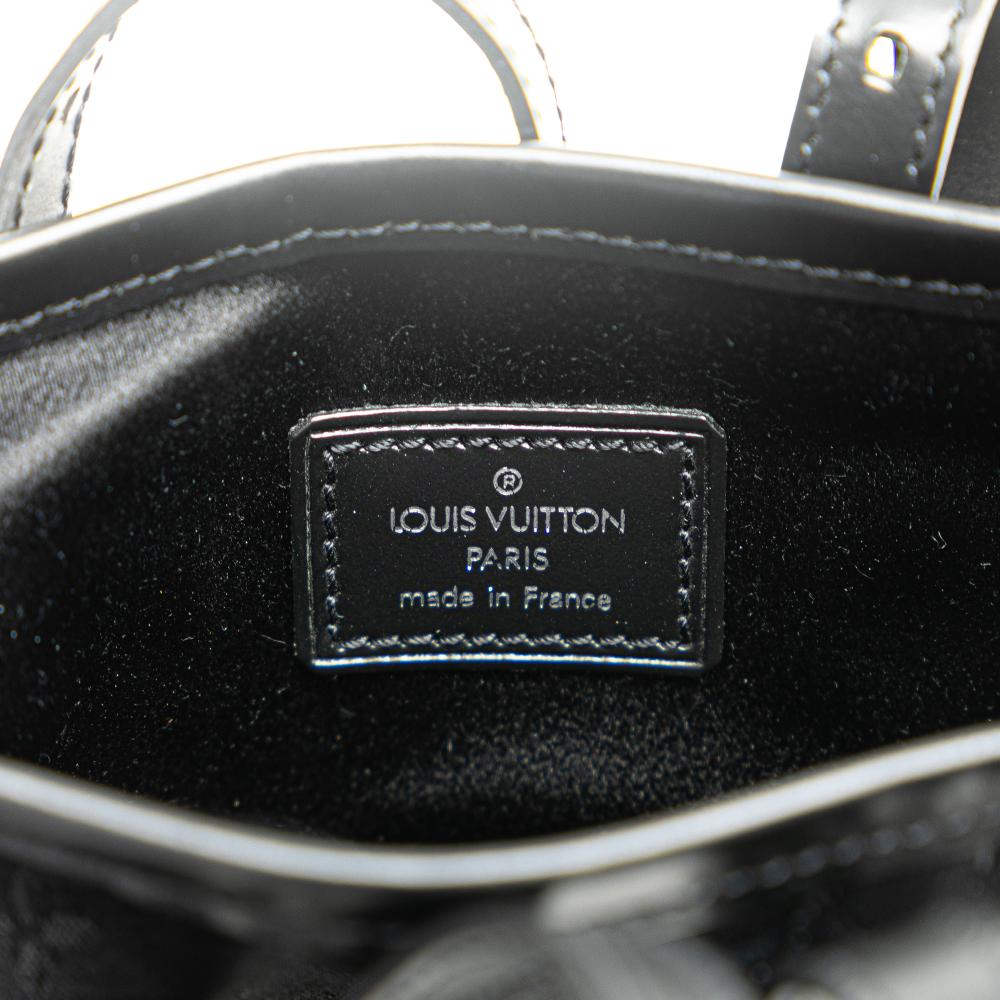 Louis Vuitton B Louis Vuitton Black Satin Fabric Monogram Mini Bucket France