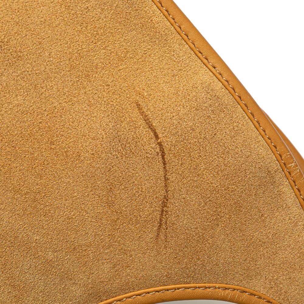 Gucci B Gucci Brown Light Brown Suede Leather Jackie Bardot Handbag Italy