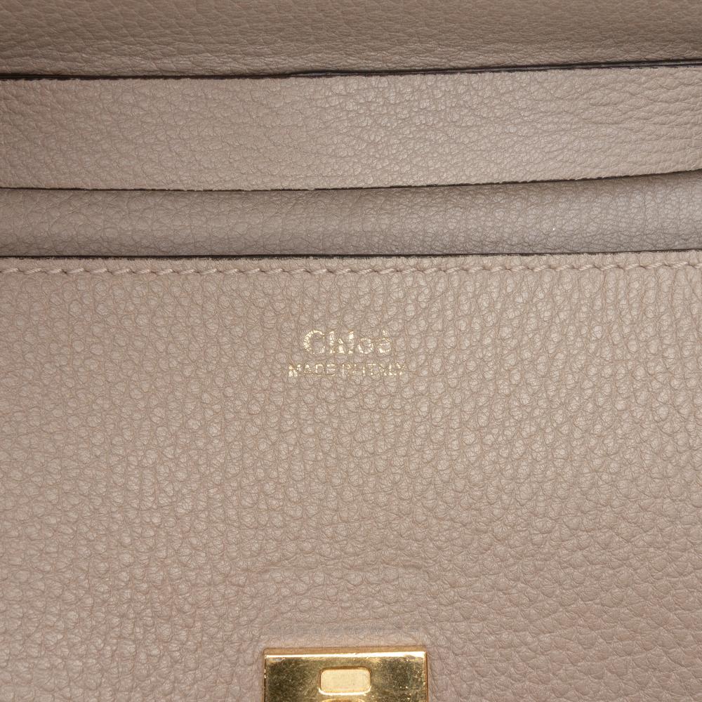 Chloé B Chloé Brown Nude Calf Leather Small Drew Crossbody Italy