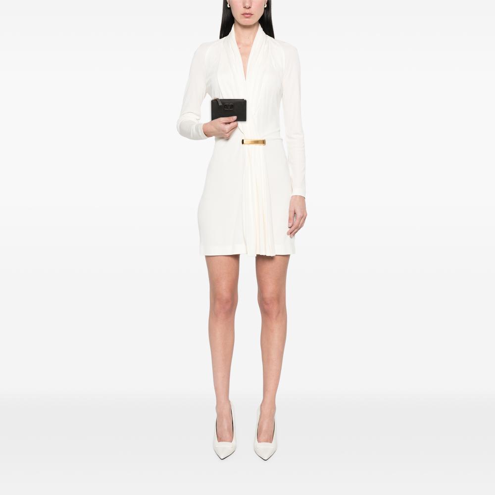 Valentino B Valentino Black Calf Leather VLogo Bifold Wallet Italy