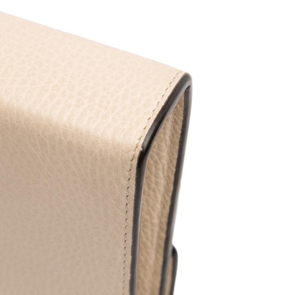 Gucci AB Gucci Brown Beige Calf Leather Mini Dionysus Wallet on Chain Italy