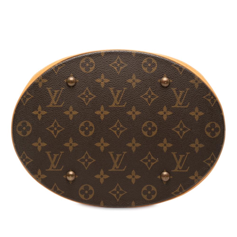 Louis Vuitton B Louis Vuitton Brown Monogram Canvas Fabric Monogram Bucket GM France