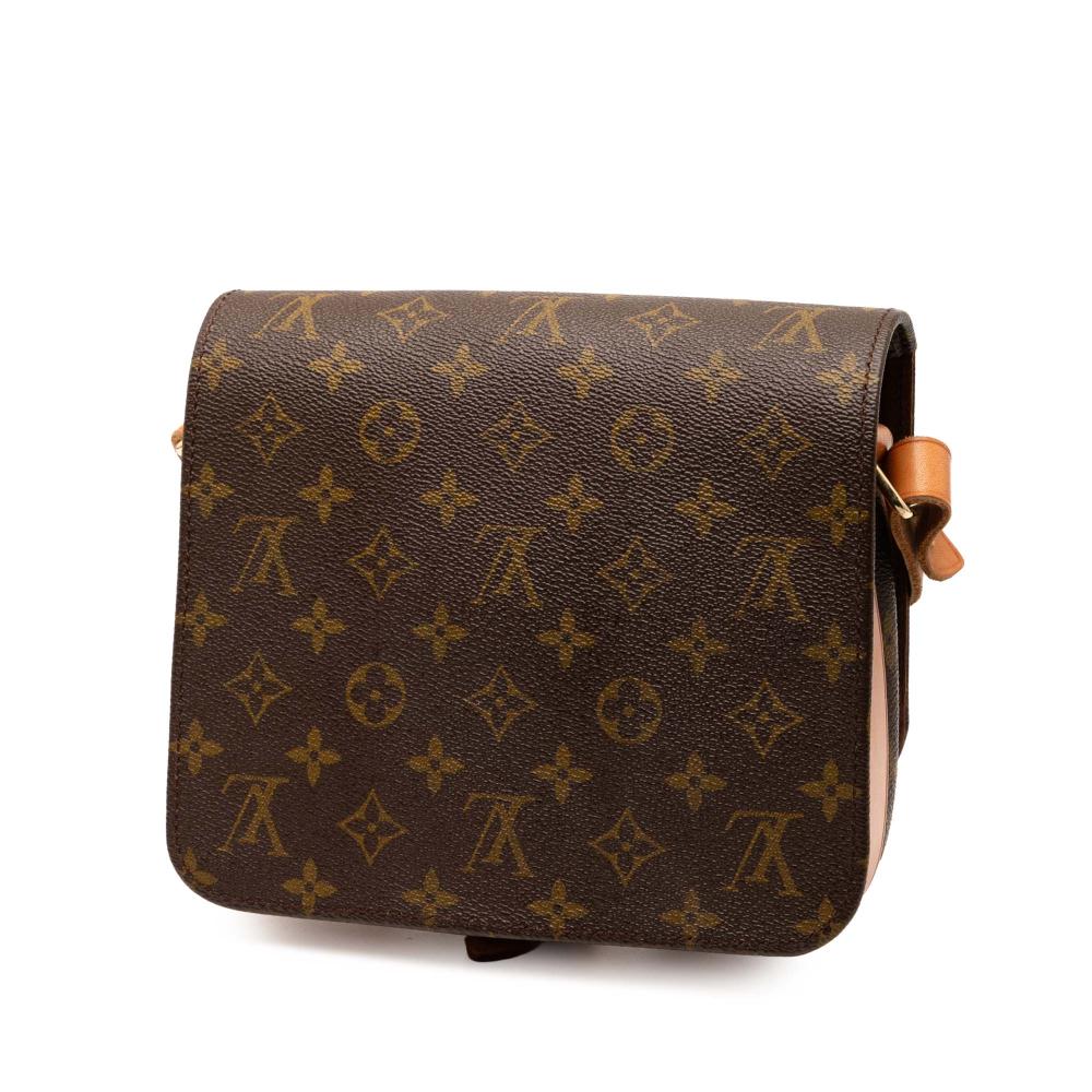 Louis Vuitton B Louis Vuitton Brown Monogram Canvas Fabric Monogram Cartouchiere MM France