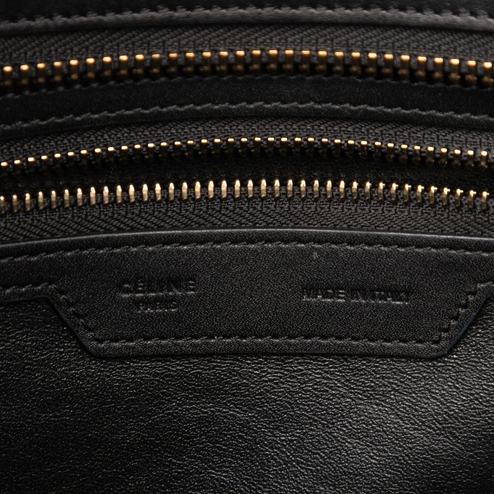 Celine B Celine Brown Beige with Multi Calf Leather Micro Tricolor Luggage Tote Italy