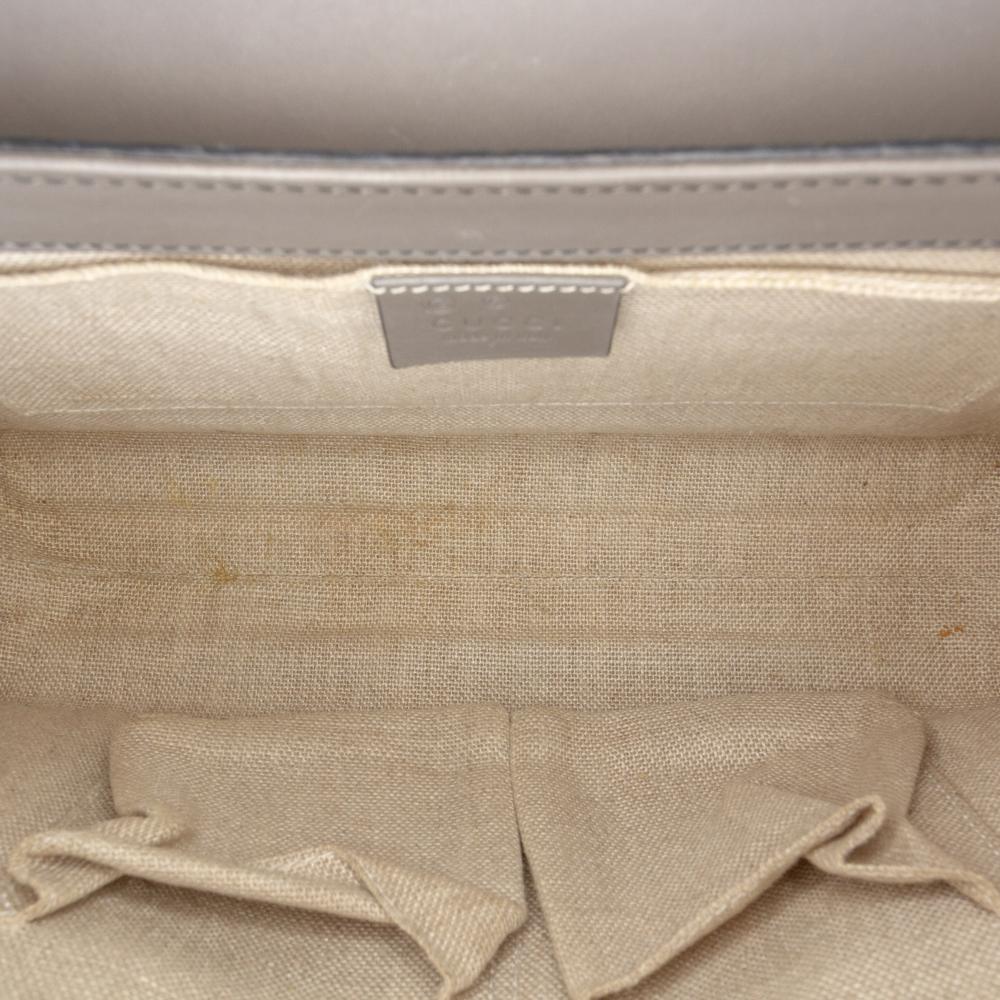 Gucci B Gucci Brown Taupe Calf Leather Medium Microguccissima Emily Shoulder Bag Italy