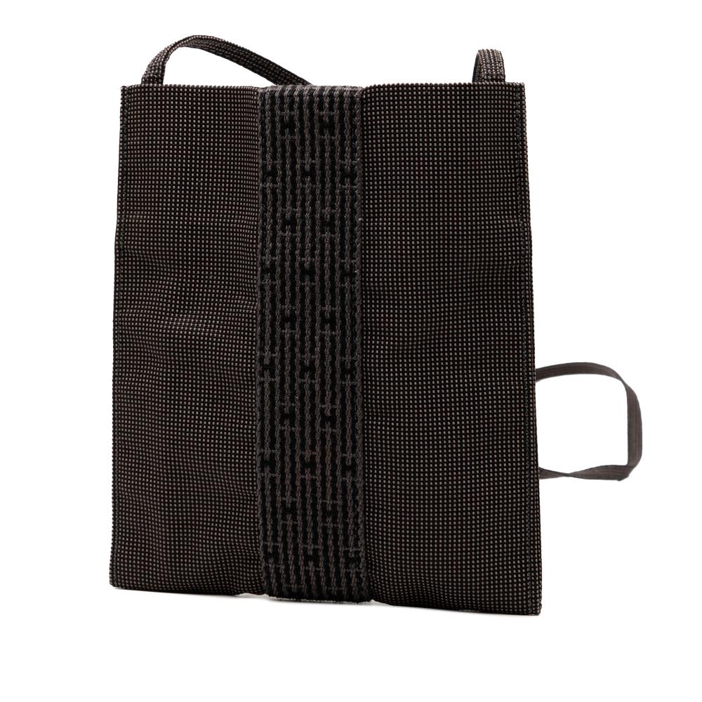 Hermès AB Hermès Gray Polyester Fabric Canvas Herline Pochette France