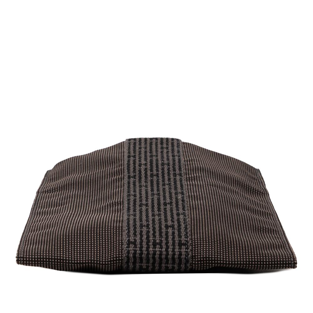 Hermès AB Hermès Gray Polyester Fabric Canvas Herline Pochette France